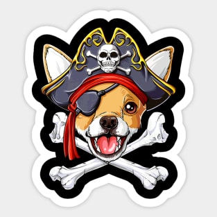 Chihuahua Pirate Skull Design Sticker